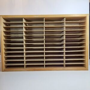 Napa Valley Box Company Wooden 48 Slot Storage Rack 8 Track Tape NES Crate 96 CD